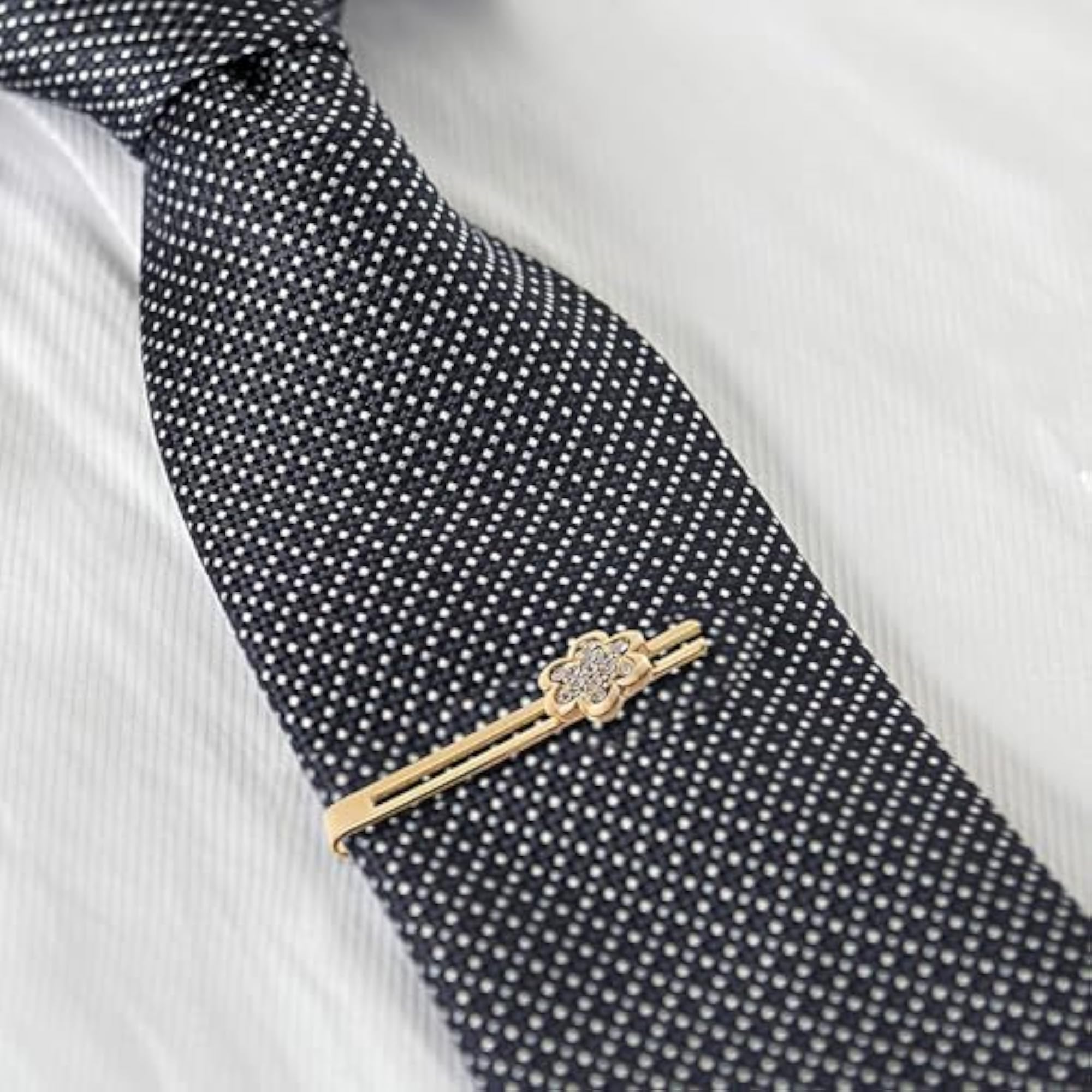 Men's Gold Plated Floral Design Cufflinks, Elegant Style